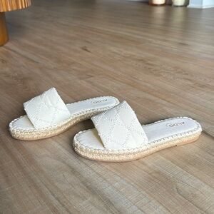 Aldo! White sandals 6.5